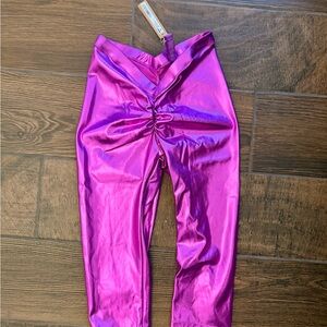 SKIMS Metallic Pink Capris